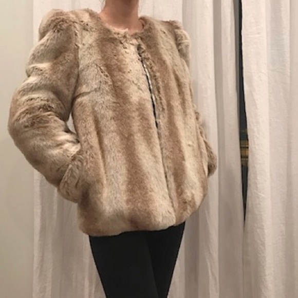 Pins and needles faux fur coat beautiful